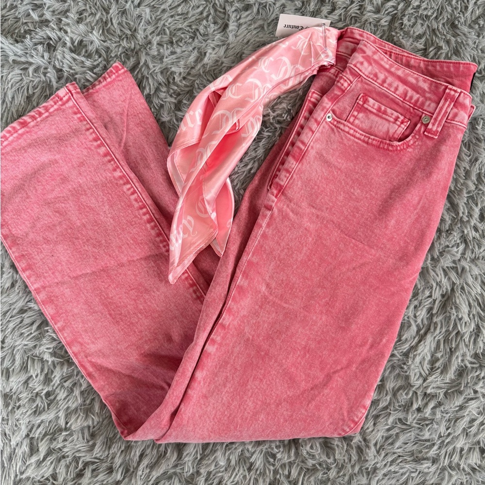 Juicy Couture Pink Straight Leg Jeans
